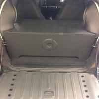 custom subwoofer box with smart car logo