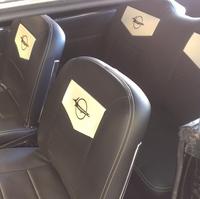Custom black leather interior for 1965 Plymouth Barracuda Valiant