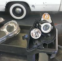 Headlight components for custom Mercedes CLS 550