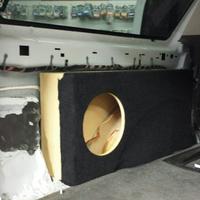 carpeted the custom enclosure