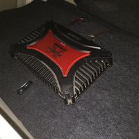 Amp mounted on back of seat