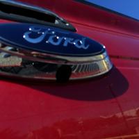 back up camera mounted inside ford badge