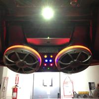 LED rings around speakers