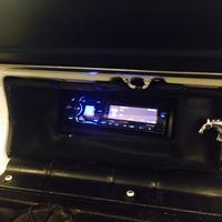 Radio installed in glovebox