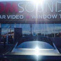 Rear glass tinted in one piece