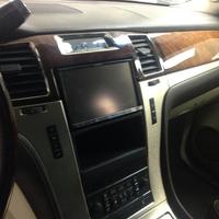 Alpine INE-Z928HD double din audio receiver in custom Cadillac Escalade