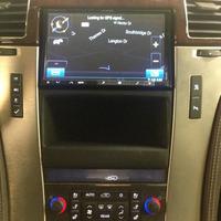 GPS display turned on inside custom Cadillac Escalade