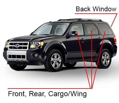 SUV or van window tinting covered
