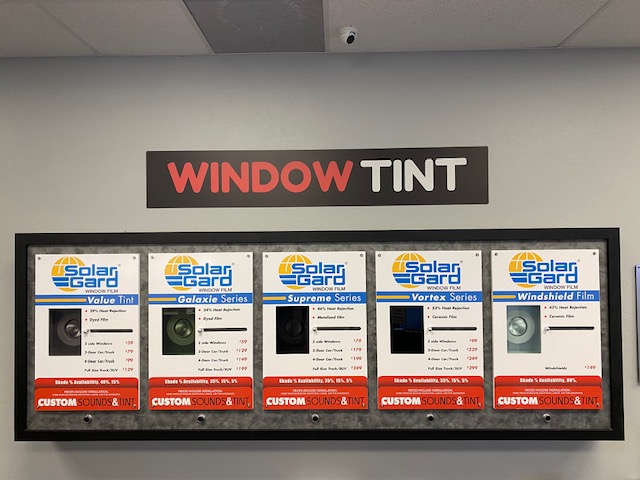 Window Tint Heat Lamp Displays